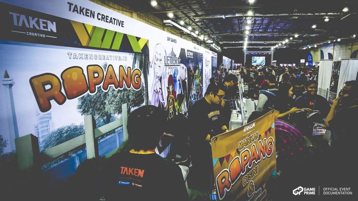 Suasana booth di BEKRAF Game Prime 2018.