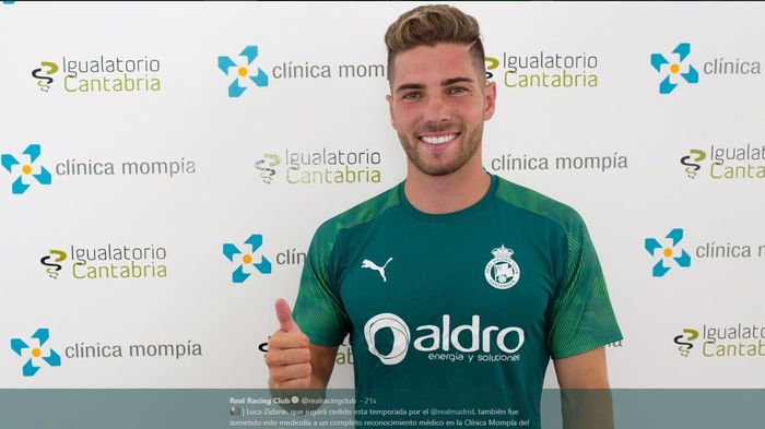 Luca Zidane dipinjamkan Real Madrid ke Racing Santander.