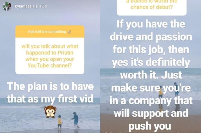 Tangakapan layar Instagram Kyla Pristin   