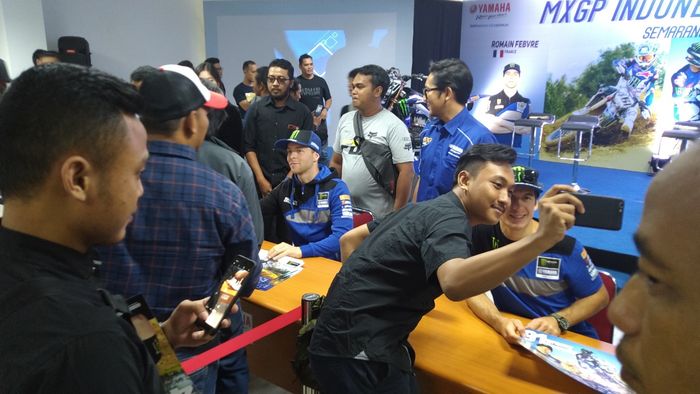 Meet and greet Romain Febvre dan Jeremy Seewer jelang MXGP of Asia Semarang 2019