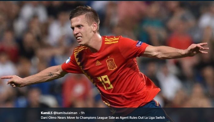 Gelandang serang Spanyol U-21 yang bermain untuk Dinamo Zagreb, Dani Olmo.