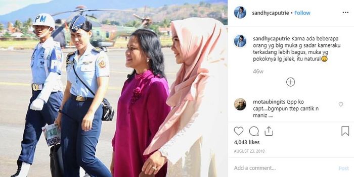 Sandhyca saat mengawa Iriana