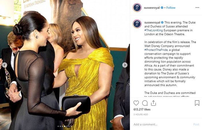 Meghan Markle dan Beyonce bertukar kabar seputar anak-anak mereka.