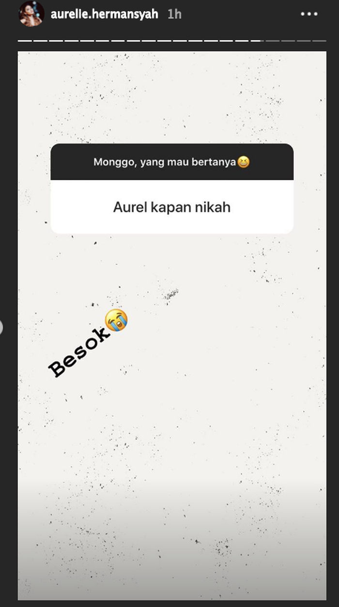 Unggahan Insta Stories Aurel Hermansyah