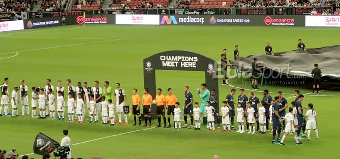 Suasana jelang pertandingan Juventus vs Tottenham Hotspur pada ajang International Champions Cup di National Stadium, Singapura, 21 Juli 2019.