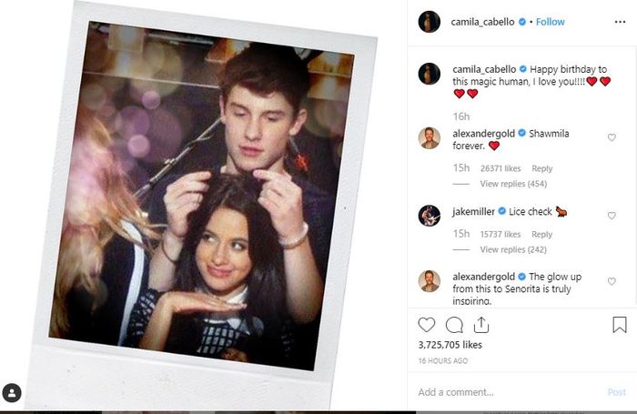 Ucapan ulang tahun Camila Cabello untuk Shawn Mendes  