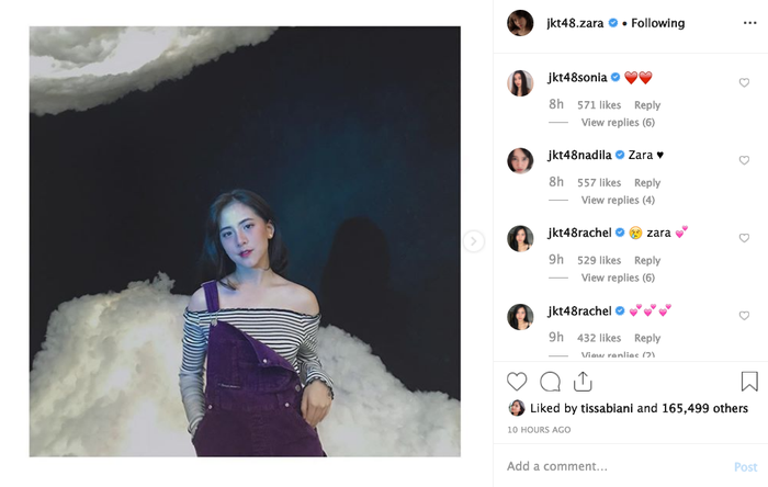 Unggahan foto Zara 'JKT48'