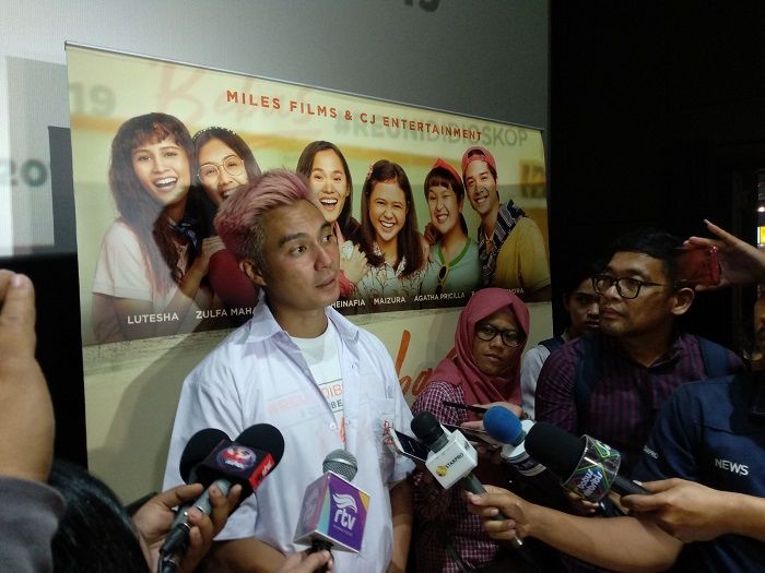 Baim Wong usai hadiri jumpa pers film 'Bebas' di kawasan Sudirman, Jakarta Pusat, Rabu (14/8/2019).
