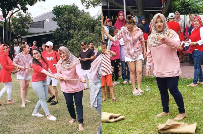 Ayu Ting Ting ikut lomba tarik tambang