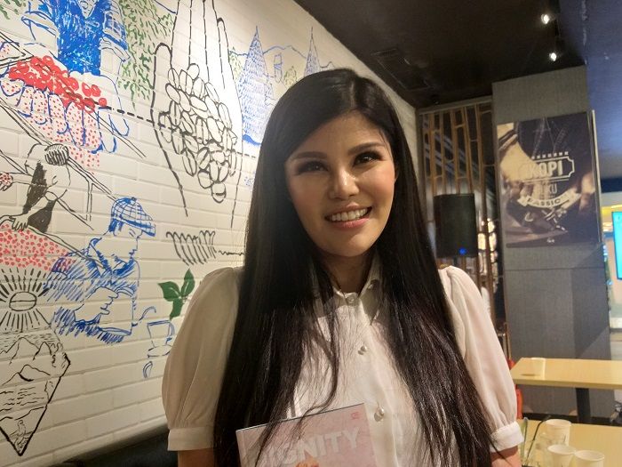 Dita Soedarjo saat ditemui Grid.ID di kawasan Pondok Indah Mall, Jakarta Selatan, Senin (19/8/2019).