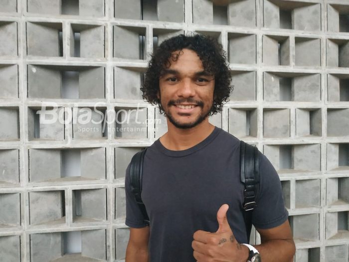 Gelandang asing Kalteng Putra, Hedipo Gustavo, saat ditemui BolaSport.com seusai laga kontra Persija Jakarta di Stadion Madya, Jakarta, Selasa (20/8/2019).