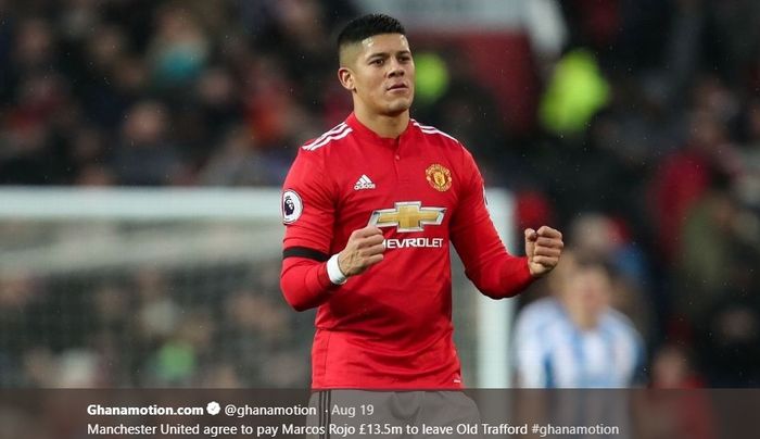 Bek tengah Manchester United, Marcos Rojo.