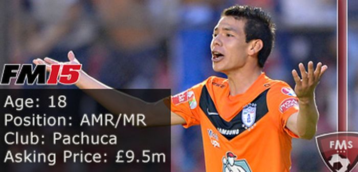 Hirving Lozano waktu menjadi wonderkid di Football Manager 2015.