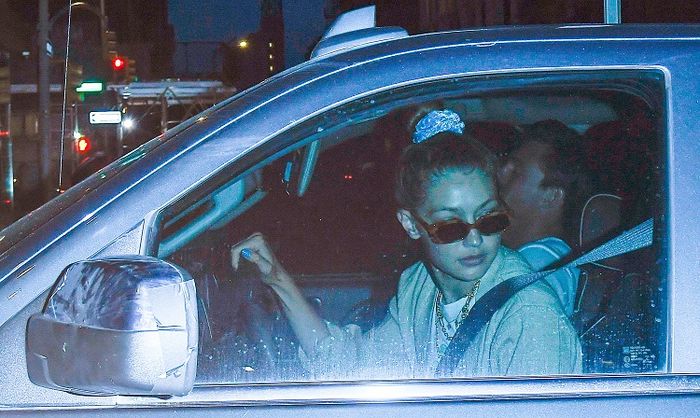 NEW YORK, NY - AUGUST 22:  Gigi Hadid is seen with Tyler Cameron on August 22, 2019 in New York City.  (Photo by Raymond Hall/GC Images)