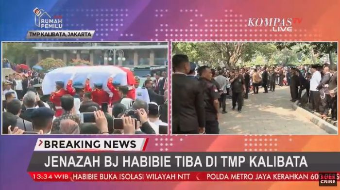 Jenazah BJ Habibie tiba di TMP Kalibata