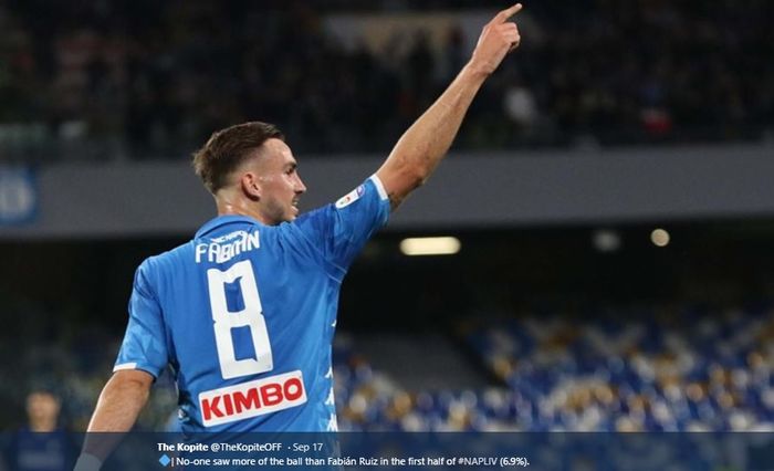 Gelandang tengah milik Napoli, Fabian Ruiz.