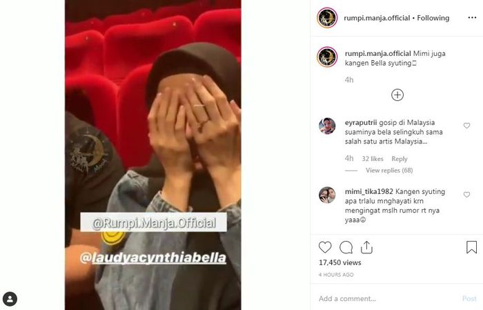 Laudya Cynthia Bella Ketahuan Tak Pakai Cincin Kawin Saat Nangis