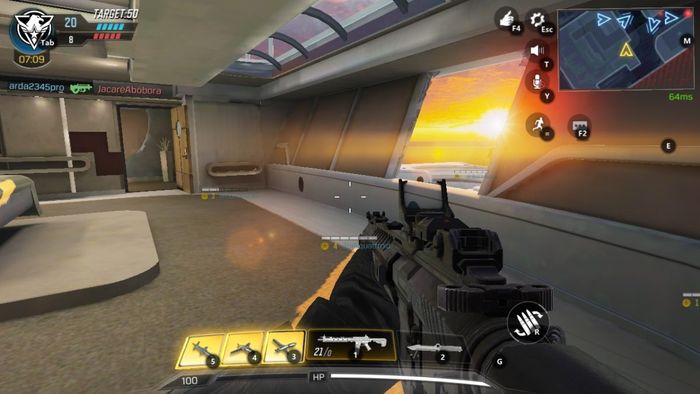 Tampilan in game COD: Mobile dengan emulator