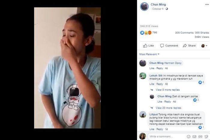 Curhatan Castinah viral di Facebook.