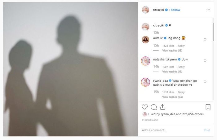 Unggahan Instagram Citra Kirana