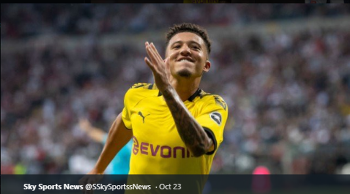 Bintang muda Borussia Dortmund, Jadon Sancho