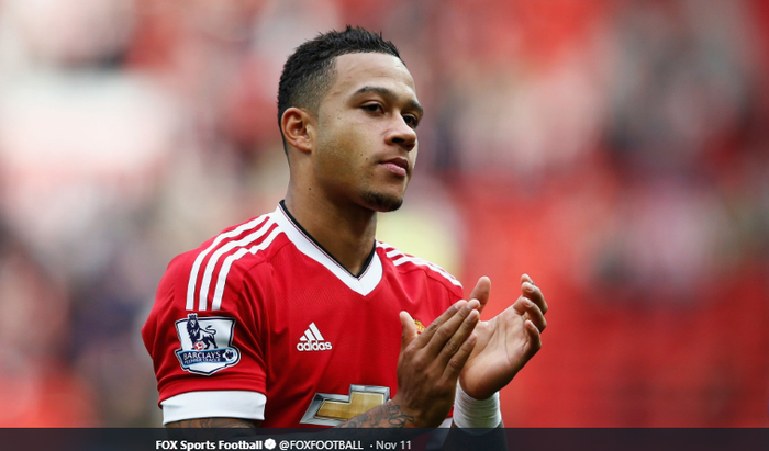 Memphis Depay saat masih berseragam Manchester United.