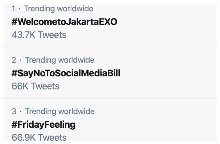 Tagar #WelcometoJakartaEXO puncaki trending topik dunia