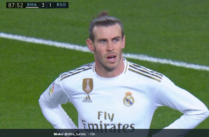 Gareth Bale ketika bermain kembali untuk Real Madrid di pertandingan melawan Real Sociedad, Sabtu (23/11/2019)