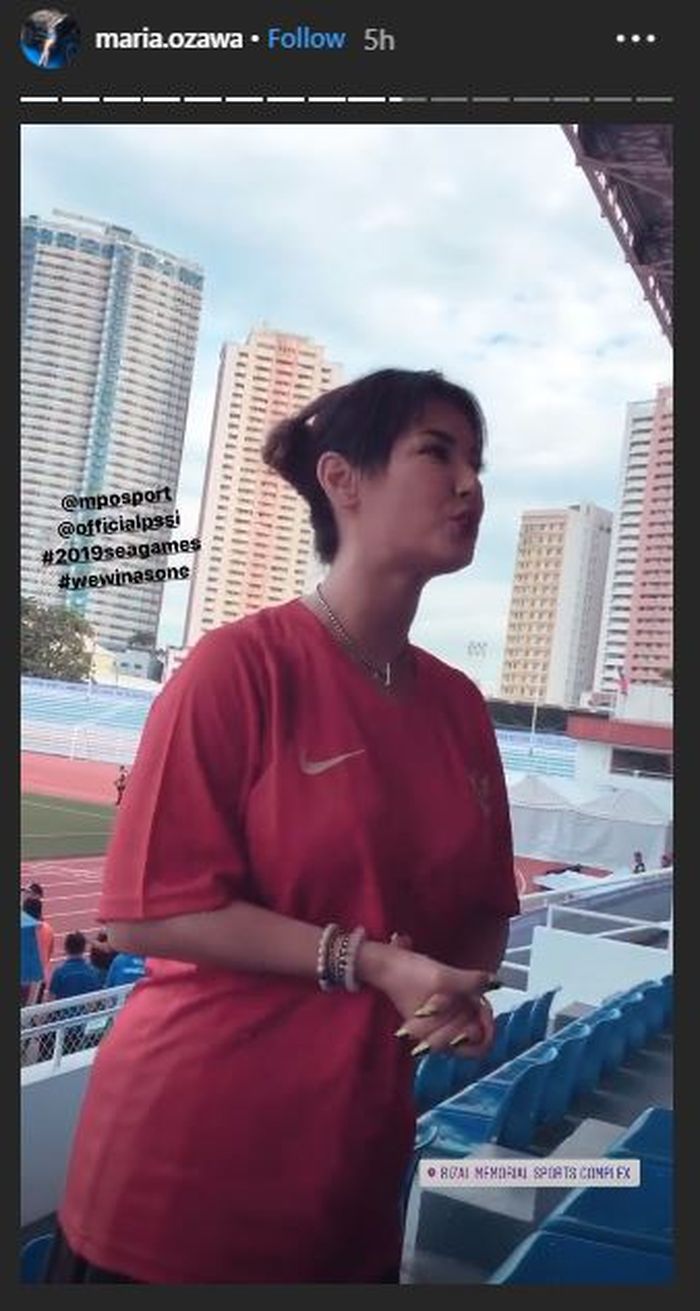 Kehadiran Maria Ozawa untuk mendukung timnas Indonesia di SEA Games 2019 