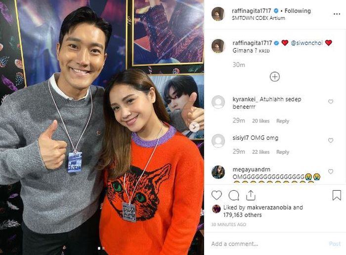 Nagita foto bareng Siwon Choi