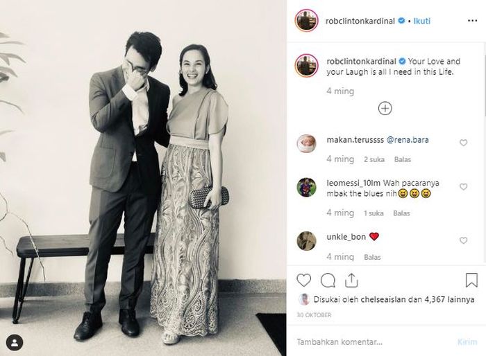 Rob Clinton tak lagi sembunyikan hubungannya dengan Chelsea Islan