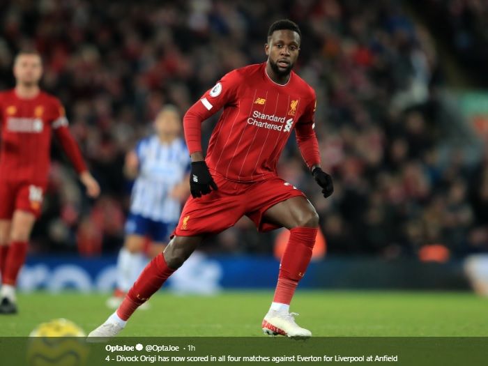 Penyerang Liverpool, Divock Origi.