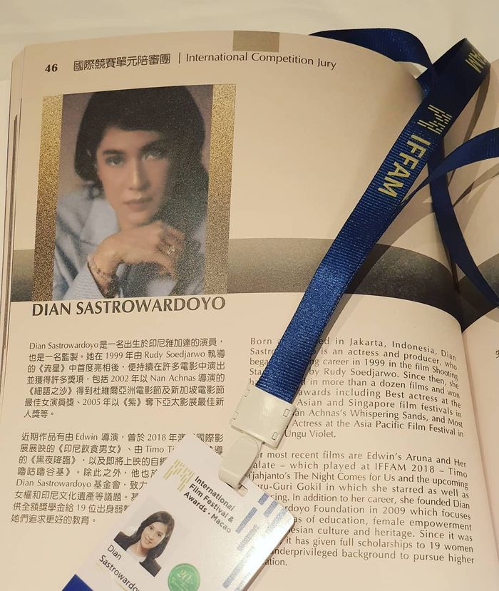 Dian Sastrowardoyo terpilih jadi juri International Film Festival Macau 2019