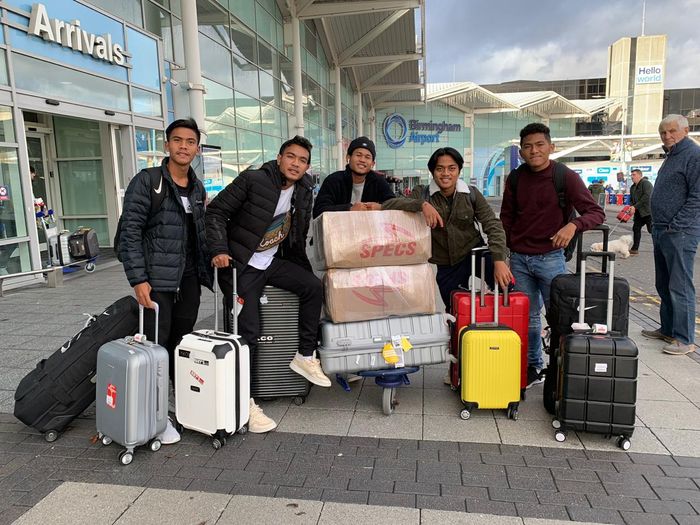 Lima pemain timnas U-19 Indonesia sudah sampai di Birmingham, Inggris, Sabtu (7/12/2019)