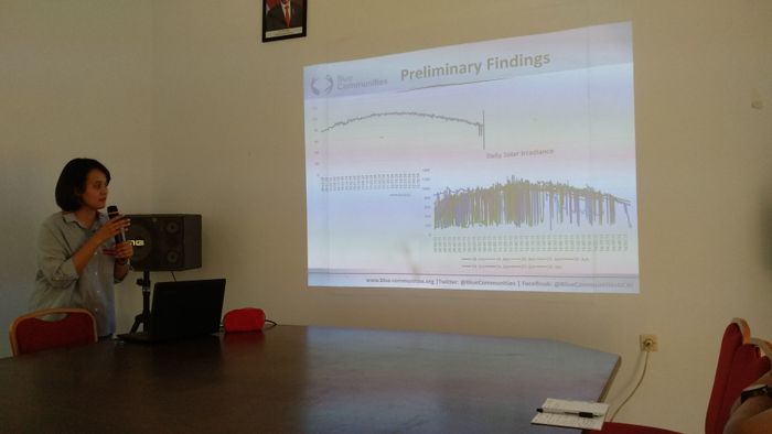 Tim Blue Communities - CSERM (Center Sustainable Energy and Resources Management) Universitas Nasional Jakarta memaparkan hasil kajiannya di Kepulauan Selayar