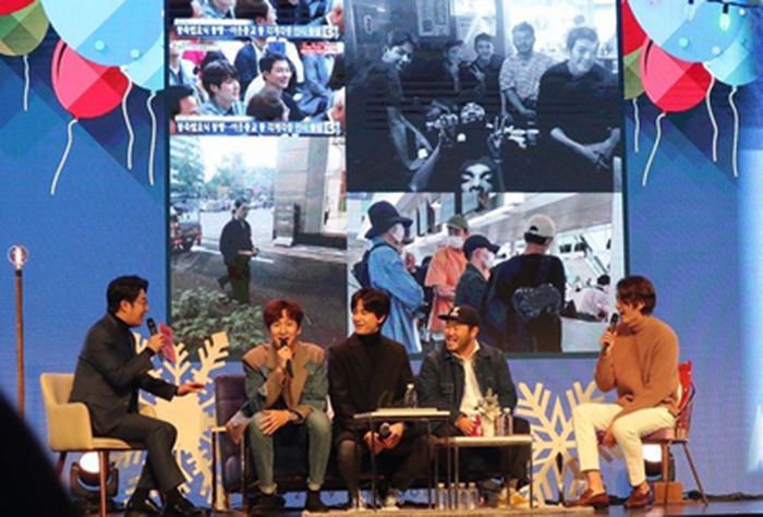 Lee Kwang Soo, Jo In Sung dan Kim Ki Bang menjadi bintang tamu fanmeeting Kim Woo Bin.
