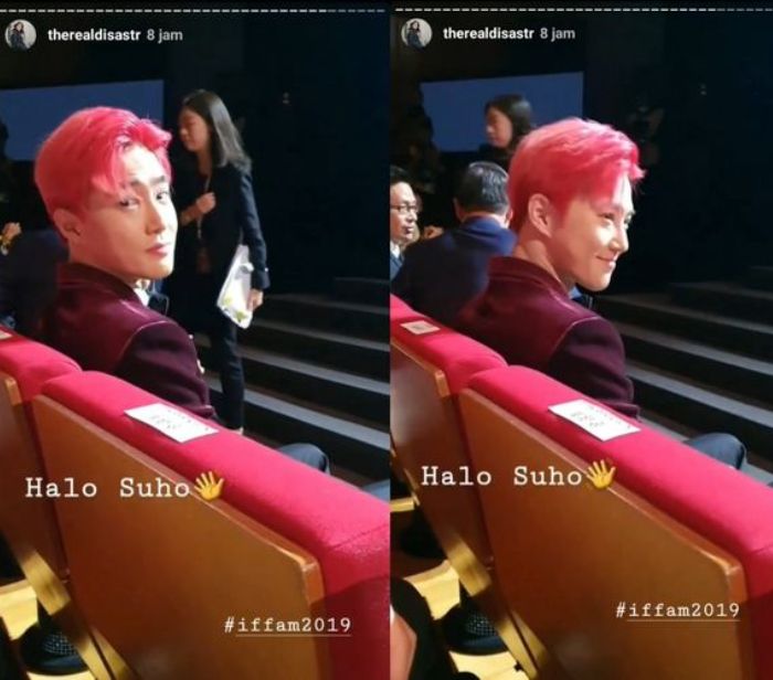 Dian Sastro bertemu Suho 'EXO'