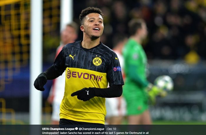 Winger Borussia Dortmund, Jadon Sancho.