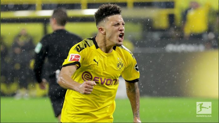 Jadon Sancho, menyumbang satu gol dan satu assist saat membawa Borussia Dortmund bermain imbang 3-3 melawan RB Leipzig pada pekan ke-16 Bundesliga, Selasa (17/12/2019) di Signal Iduna Park.