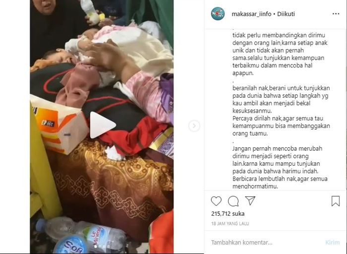 Video seorang balita menangis pilu memeluk jasad sang ibu.