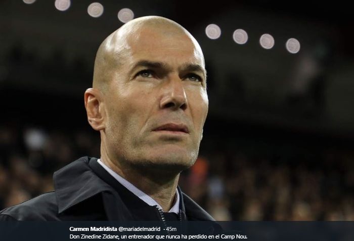 Pelatih Real Madrid, Zinedine Zidane.