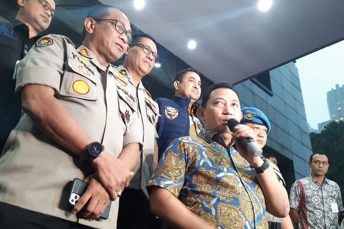 Kepala Bareskrim Polri Komjen Listyo Sigit Prabowo saat mengumumkan pelaku penyiraman Novel di Polda Metro Jaya