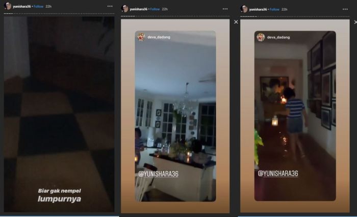 Kondisi rumah Yuni Shara saat terendam banjir