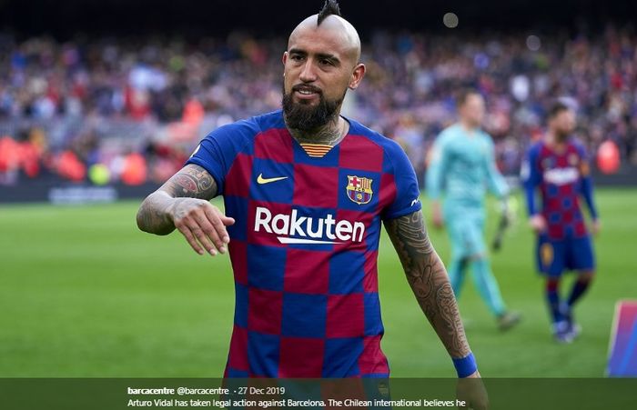 Gelandang tengah Barcelona, Arturo Vidal, yang dikabarkan menjadi buruan serius Inter Milan.