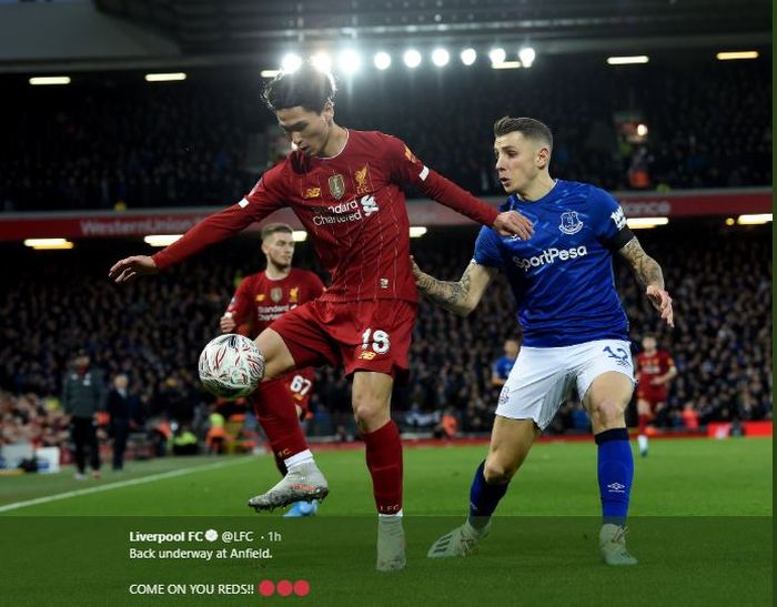 Penampilan Takumi Minamino saat Liverpool menang 1-0 atas Everton dalam laga babak ketiga Piala FA, di Anfield, Minggu (5/1/2020).