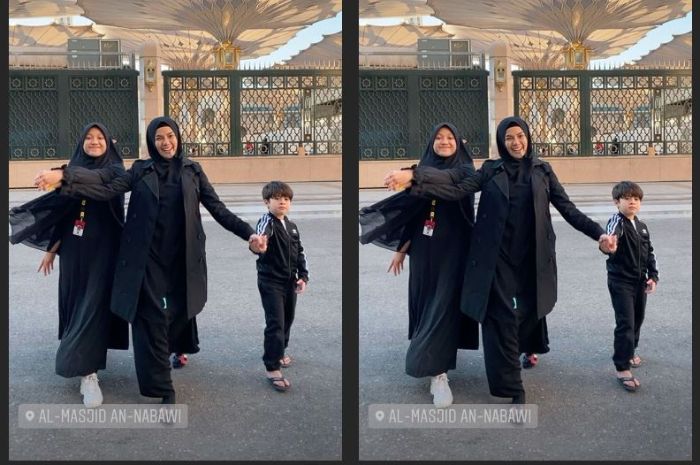 Penampilan anggun Nikita Mirzani dan putrinya kenakan hijab syar'i saat melaksanakan ibadah Umrah