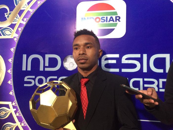 Todd Rivaldo Ferre saat hadir dalam acara Indonesian Soccer Award 2020 di Indosiar, Jumat (10/1/2020).