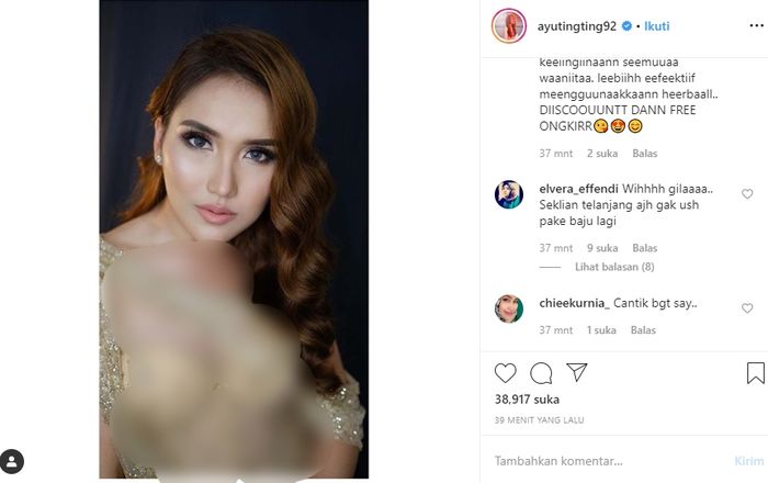 Potret Ayu Ting Ting yang banjir nyinyiran warganet