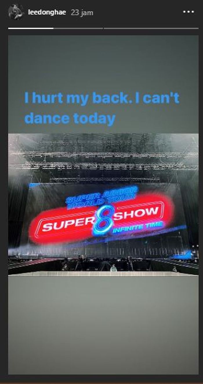 Donghae mengaku tengah menderita sakit punggung  