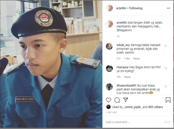 Putra Arzeti jadi menempuh pendidikan sebagai bakal TNI AU